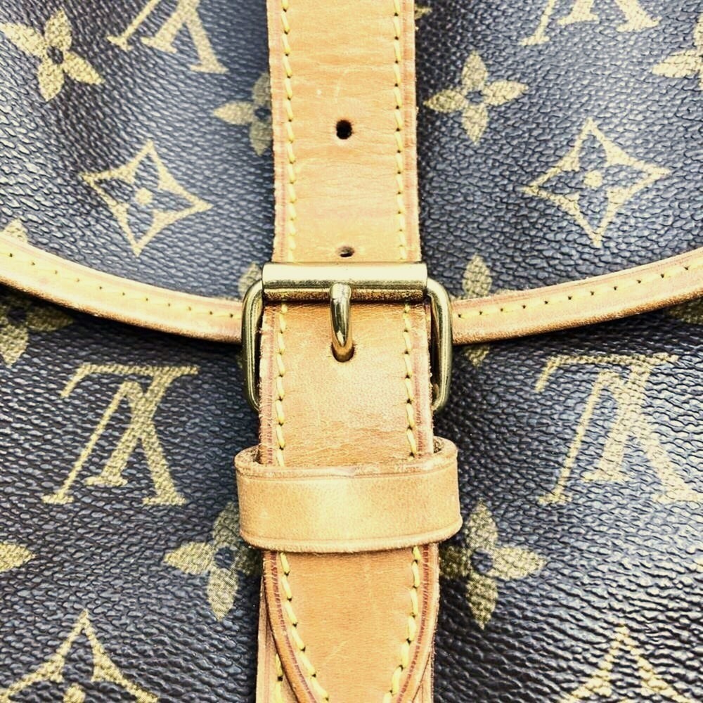 LOUIS VUITTON Authentic Brown Monogram Leather Shoulder Bag - Picture 5 of 10